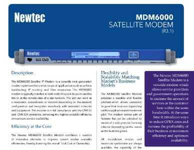 Newtec MDM6000 Satellite Modem